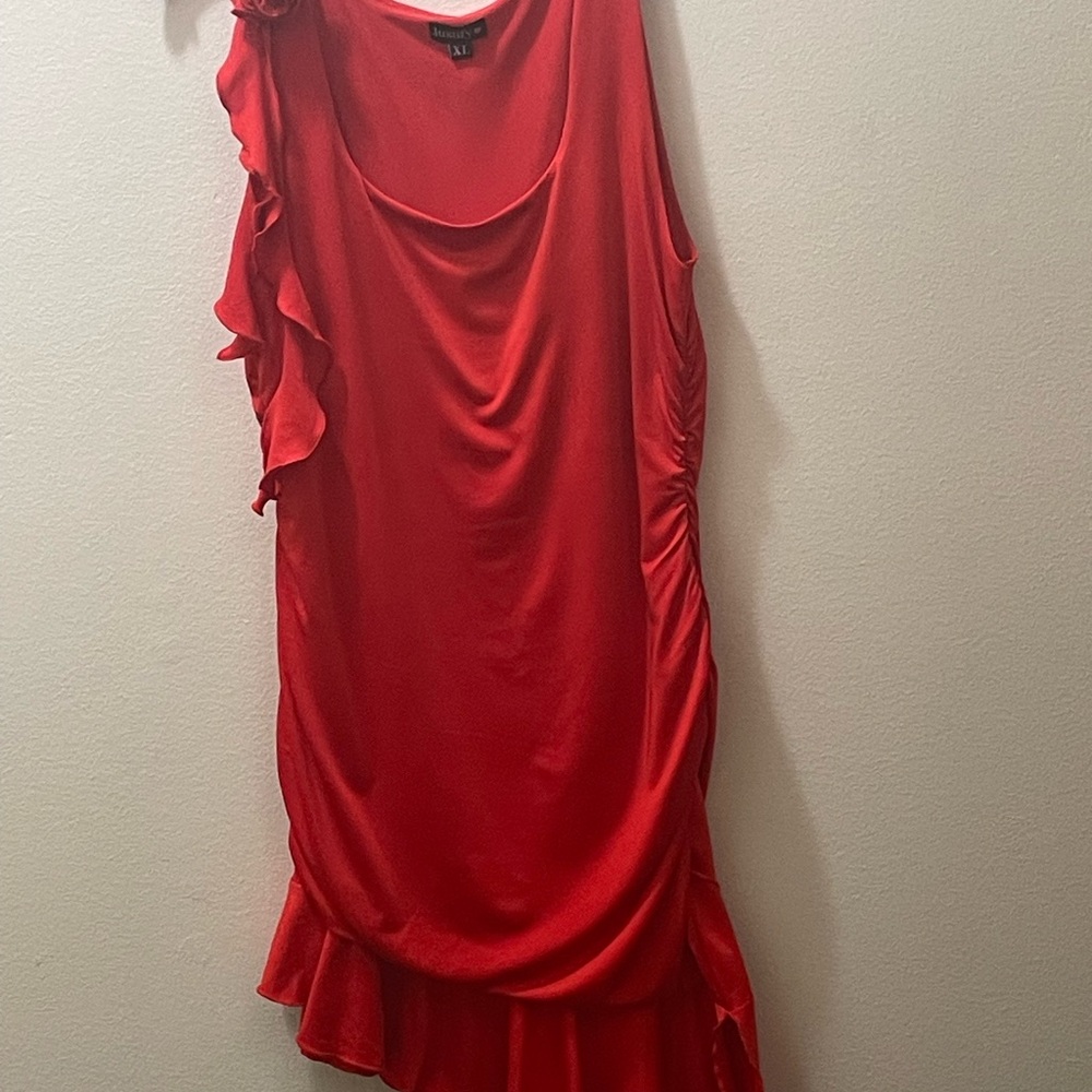 Brand New Elegant Red Ruffled Dress